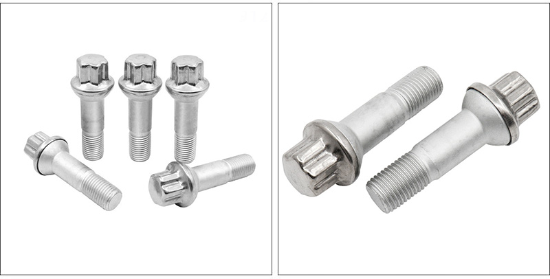 Hexalobular head bolt with large flange