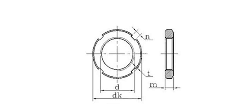Vibration Proof Slotted Locking Round Nut